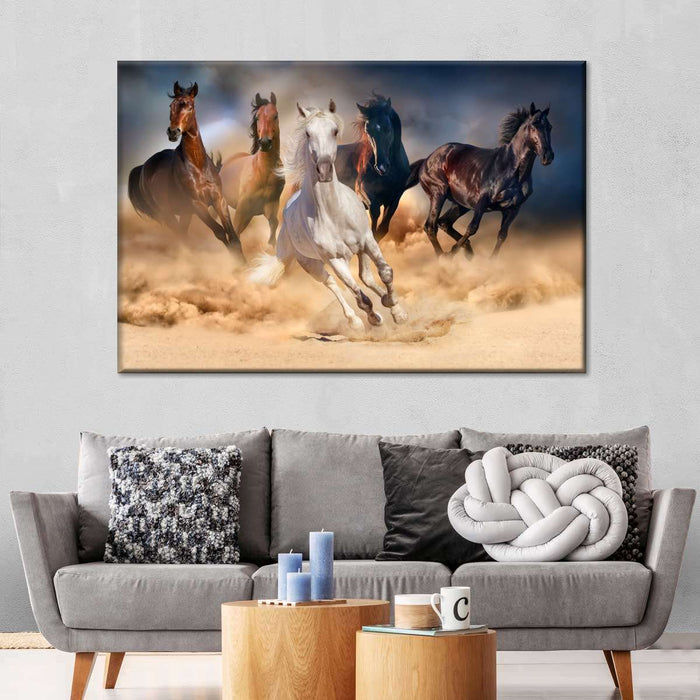 ElephantStock Running Herd Of Horses Wall Art