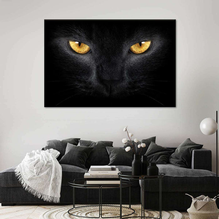 ElephantStock Yellow Eyed Cat Wall Art