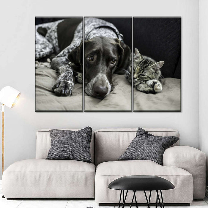 ElephantStock Dog And Cat Friends Wall Art