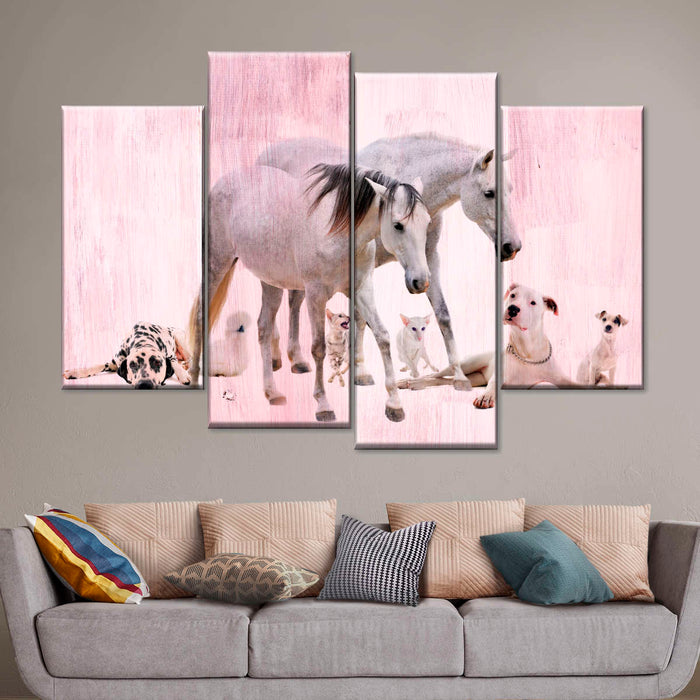 ElephantStock Dogs And Horses Wall Art