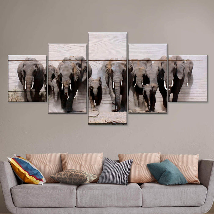 ElephantStock Elephants In Motion Wall Art