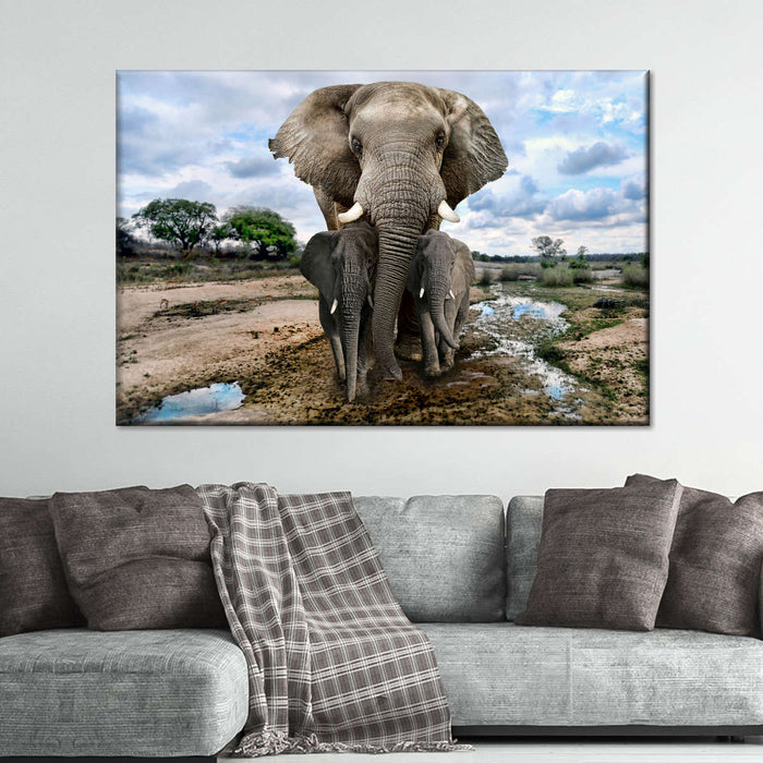 ElephantStock Safari Elephants Wall Art