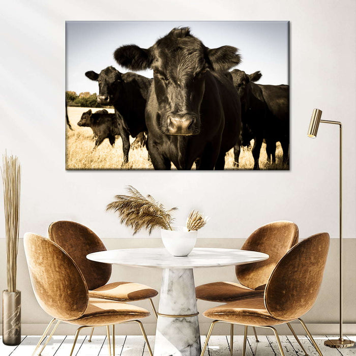 ElephantStock Black Angus Cattle Wall Art