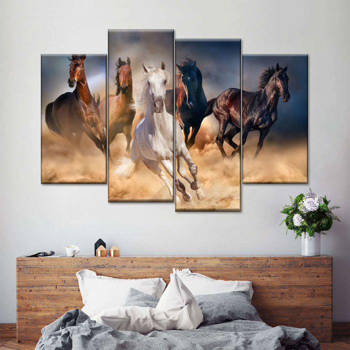 ElephantStock Running Herd Of Horses Wall Art