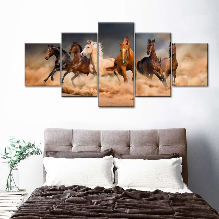 ElephantStock Desert Roaming Horses Wall Art