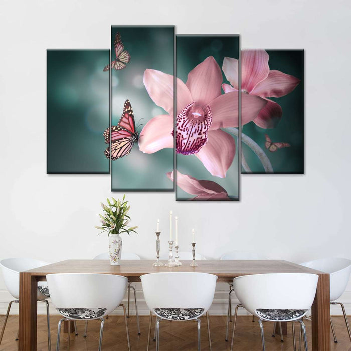 ElephantStock Butterfly Orchid Wall Art