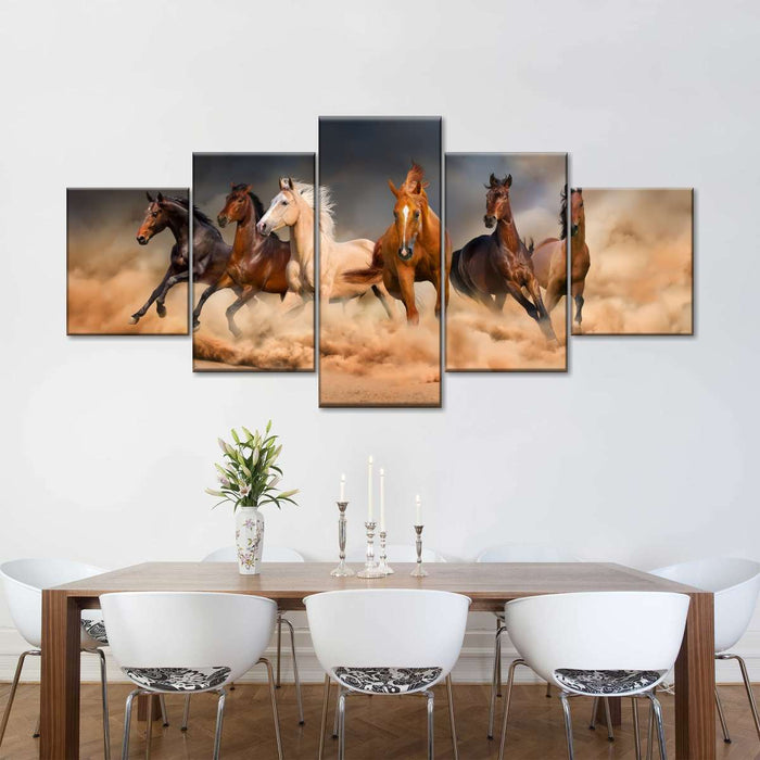 ElephantStock Desert Roaming Horses Wall Art