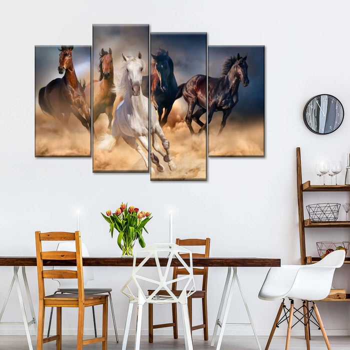 ElephantStock Running Herd Of Horses Wall Art