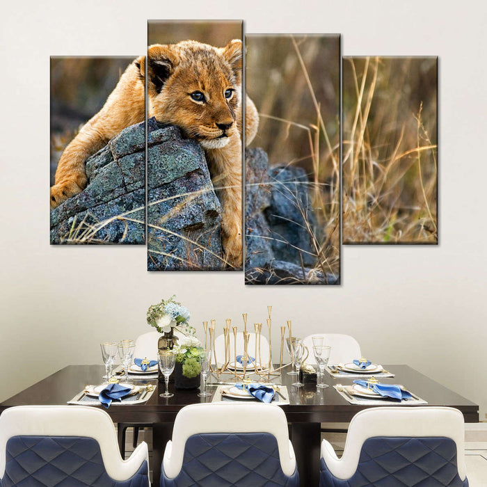 ElephantStock Safari Lion Cub Wall Art