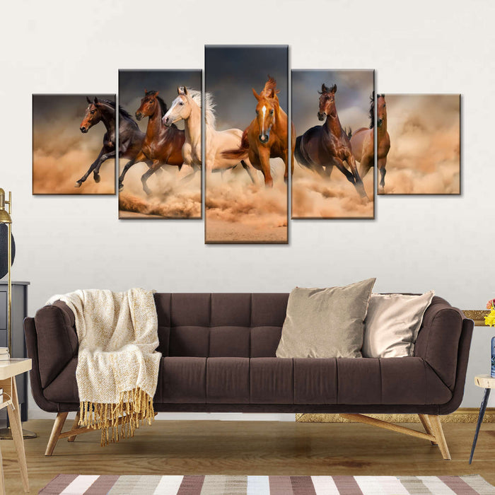 ElephantStock Desert Roaming Horses Wall Art