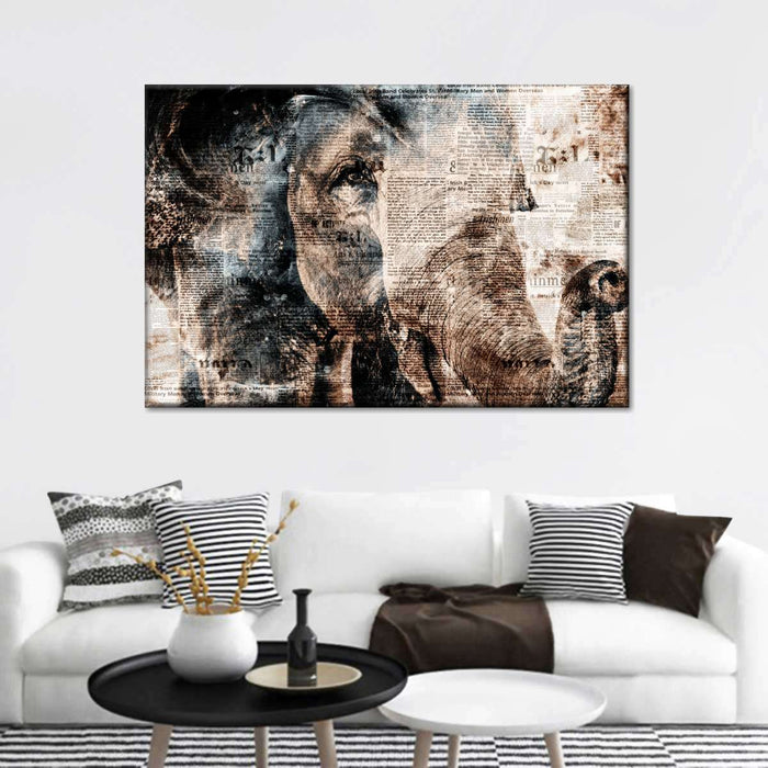 ElephantStock Textured Elephant Wall Art