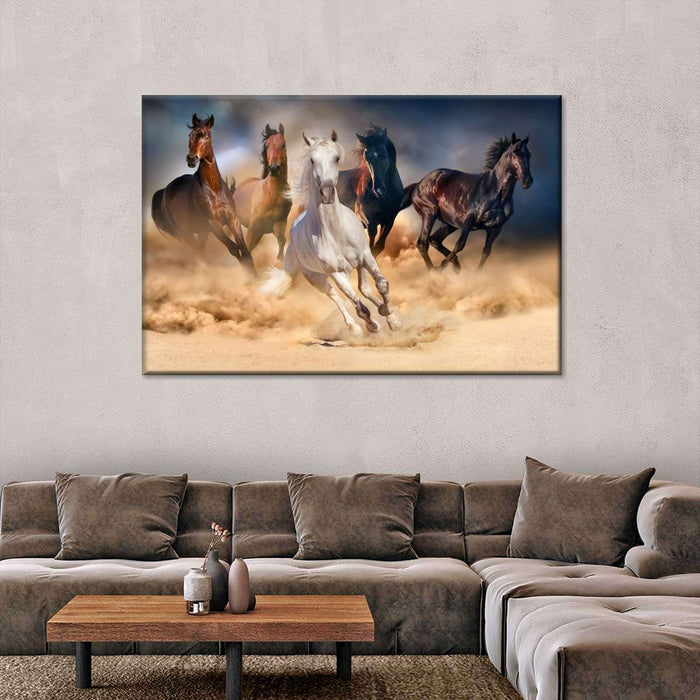 ElephantStock Running Herd Of Horses Wall Art