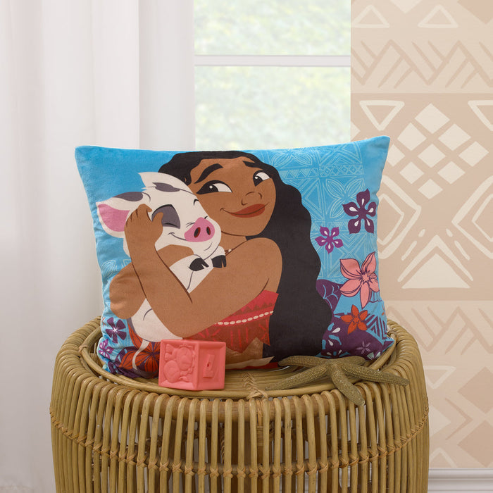 Disney Moana Free as the Ocean Pua Pig Tropical Toddler Pillow