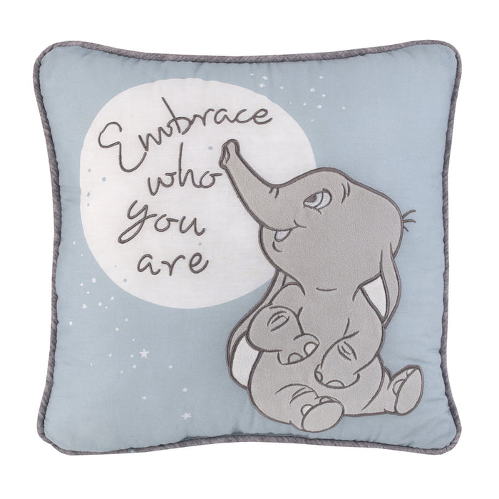Disney Dumbo Sweet Little Baby "Embrace Who You Are"  Decorative Pillow