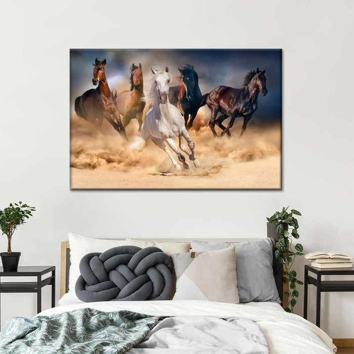 ElephantStock Running Herd Of Horses Wall Art