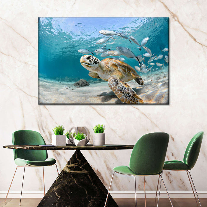 ElephantStock Curacao Fish And Turtle Wall Art