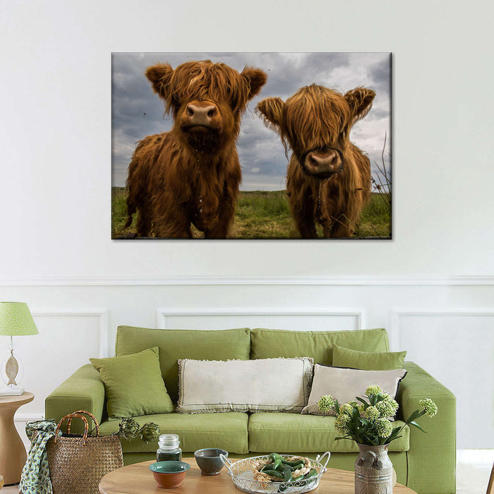 ElephantStock Baby Highland Cows Wall Art