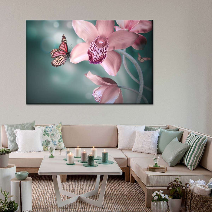 ElephantStock Butterfly Orchid Wall Art