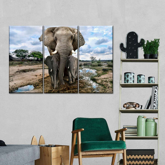 ElephantStock Safari Elephants Wall Art