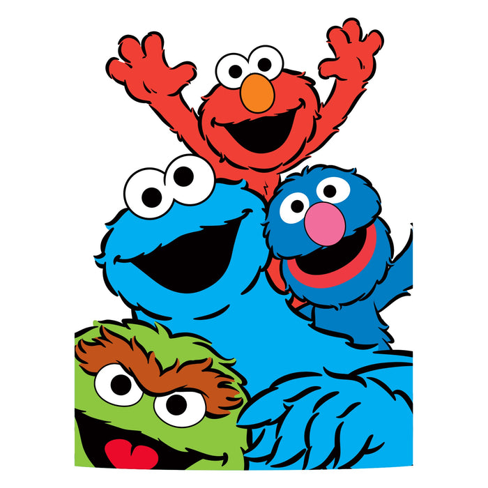 Fathead Group 4 Window Cling - Officially Licensed Sesame Street Removable Window Static Decal
