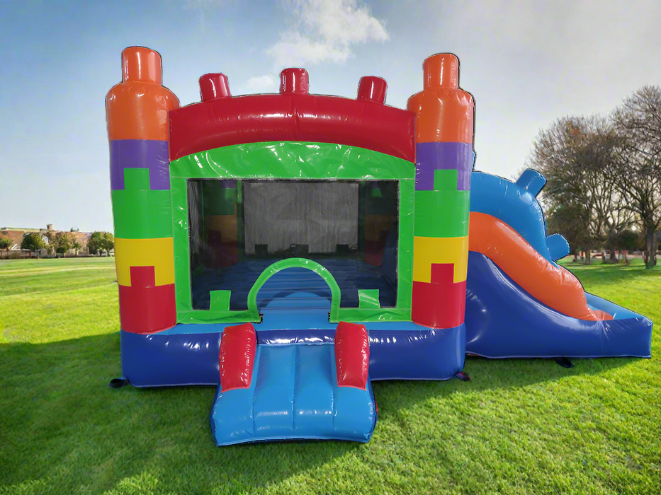 HullaBalloo Mini Blocks Bounce House Slide