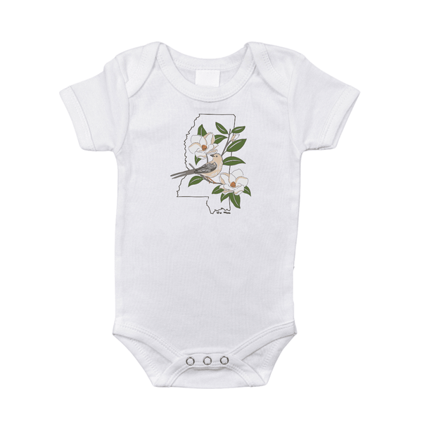 Little Hometown Mississippi Baby Onesie