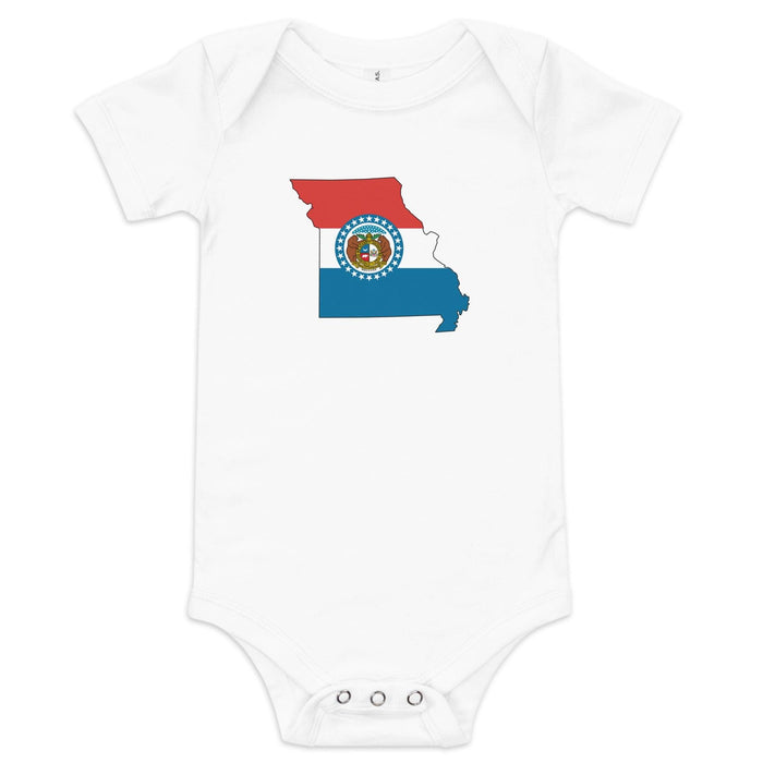 Little Hometown Missouri Flag Baby Onesie