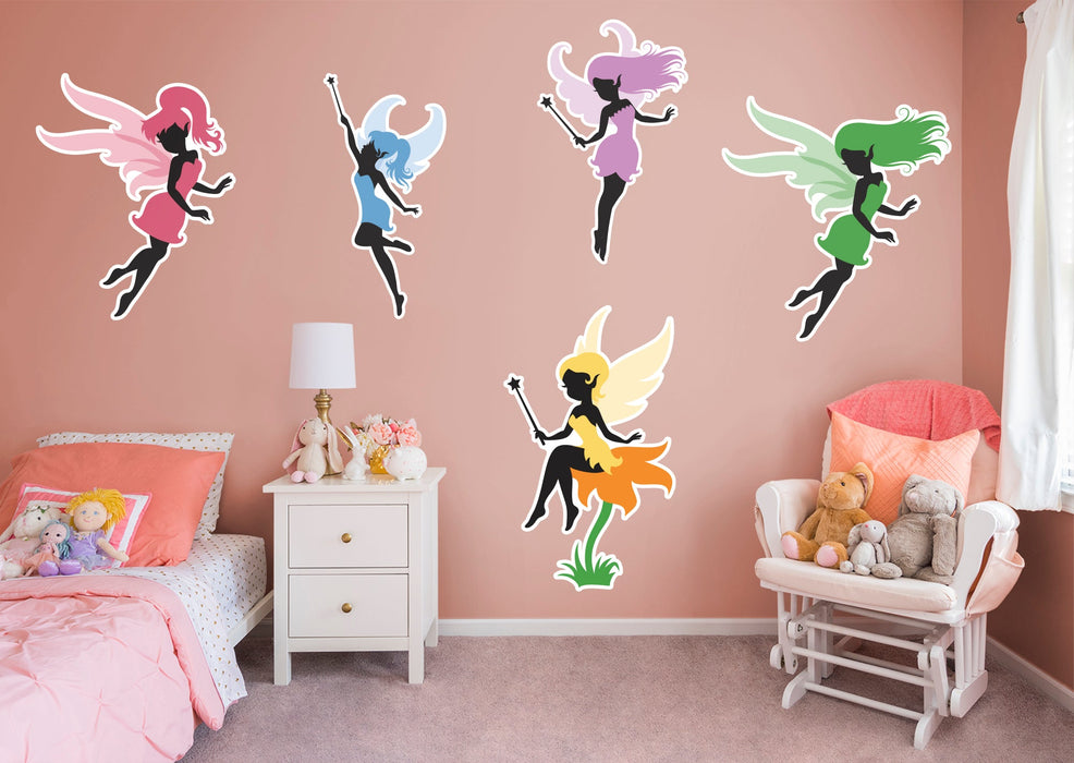Fathead Nursery: Five Fairies Collection - Removable Wall Adhesive Decal