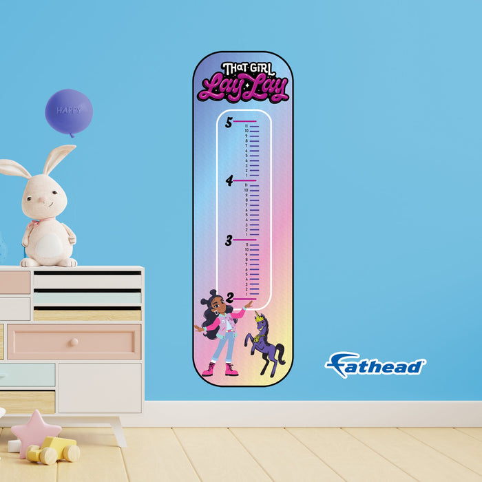 Fathead That Girl Lay Lay: Unicorn Growth Chart - Officially Licensed Nickelodeon Removable Adhesive Decal