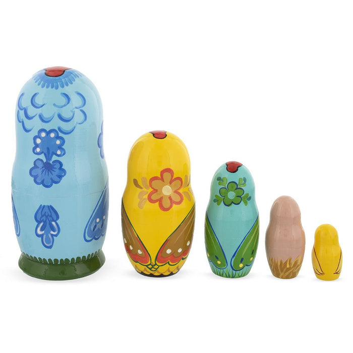 BestPysanky The Chicken Family Wooden Nesting Dolls