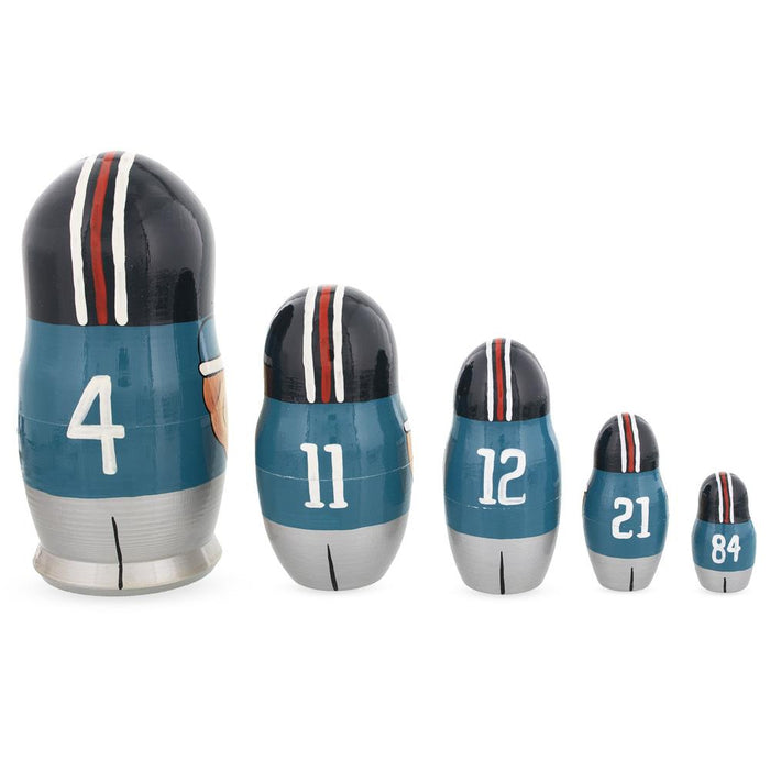 BestPysanky Football Wooden Nesting Dolls