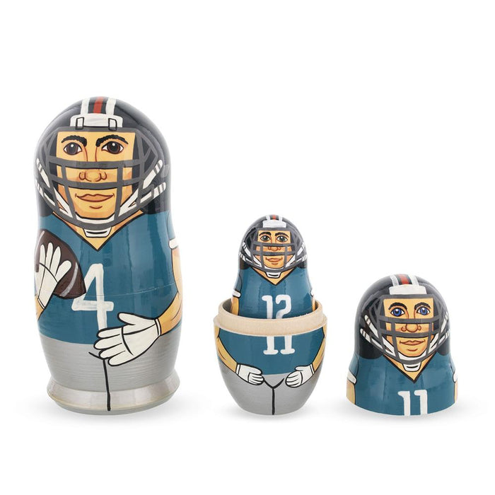 BestPysanky Football Wooden Nesting Dolls