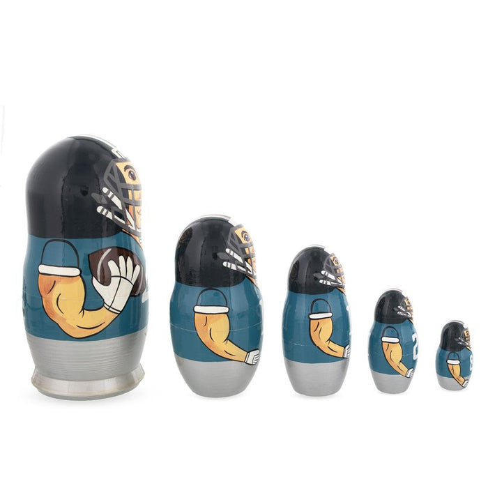 BestPysanky Football Wooden Nesting Dolls