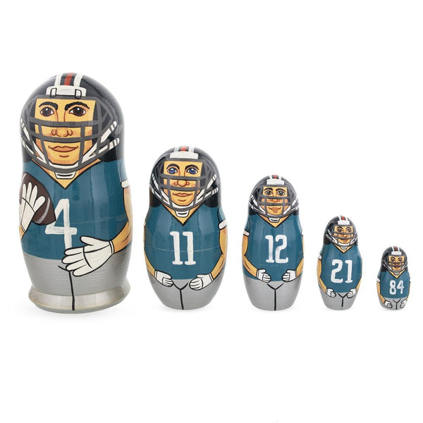 BestPysanky Football Wooden Nesting Dolls