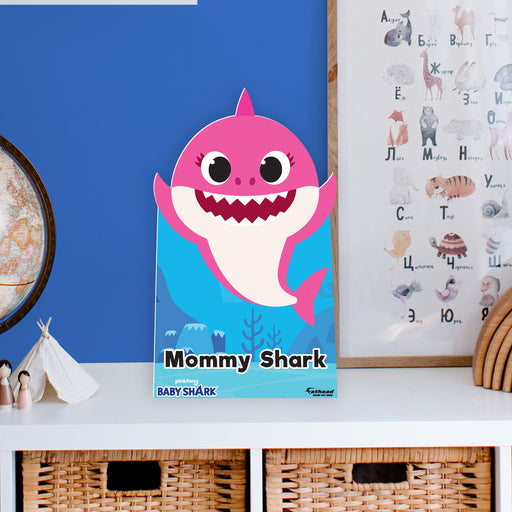 Fathead Baby Shark: Mommy Shark Mini Cardstock Cutout - Officially Licensed Nickelodeon Stand Out