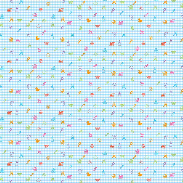 Fathead Baker Blue Kids -Peel & Stick Wallpaper