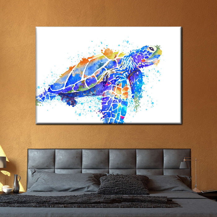 ElephantStock Sea Turtle Watercolor Wall Art