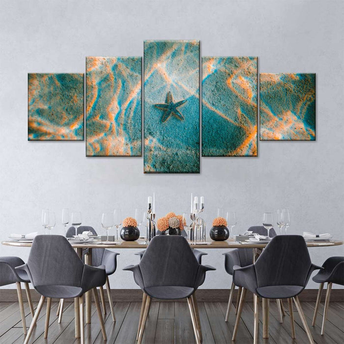 ElephantStock Sandy Underwater Starfish Wall Art