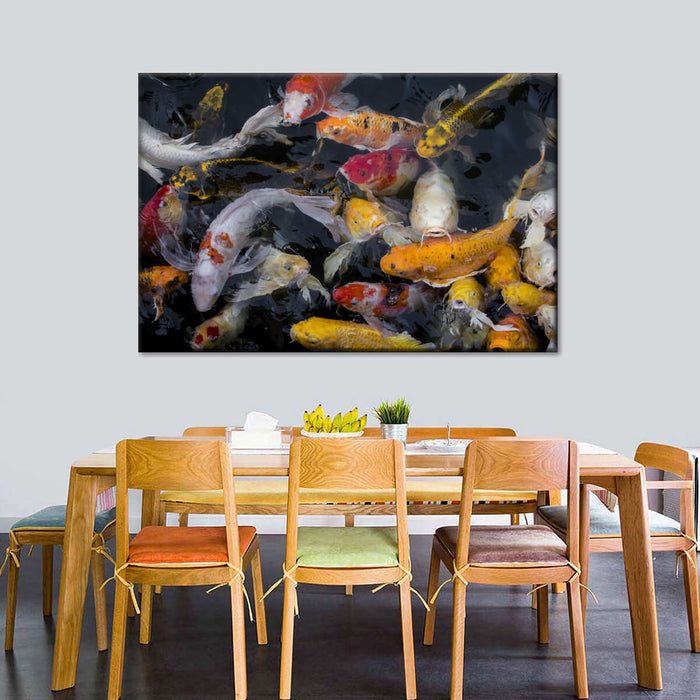 ElephantStock Abundant Koi Fish Wall Art