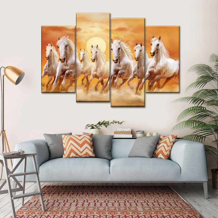 ElephantStock Seven Running Horses Wall Art