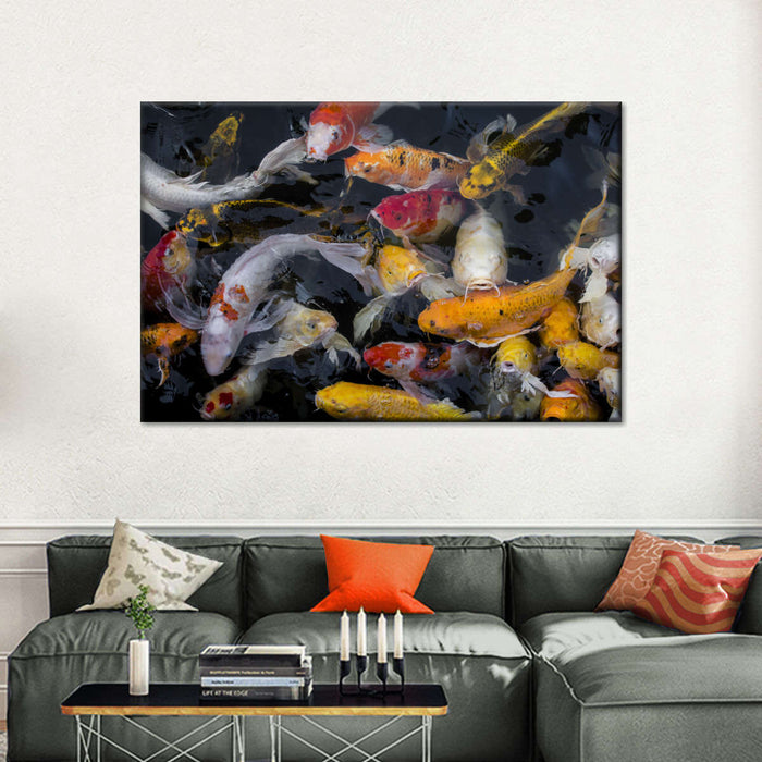 ElephantStock Abundant Koi Fish Wall Art