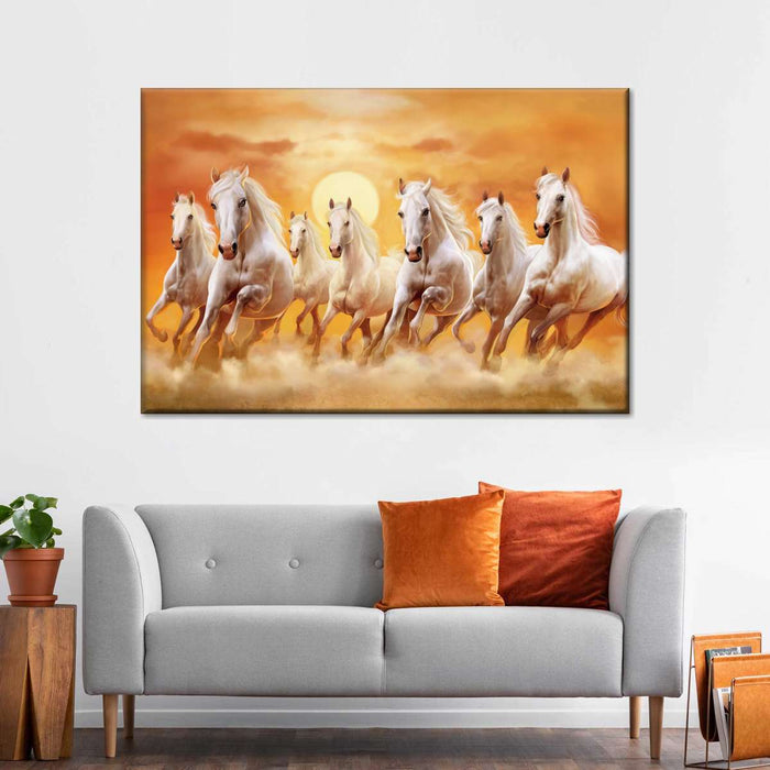 ElephantStock Seven Running Horses Wall Art