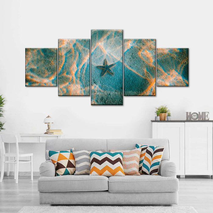 ElephantStock Sandy Underwater Starfish Wall Art