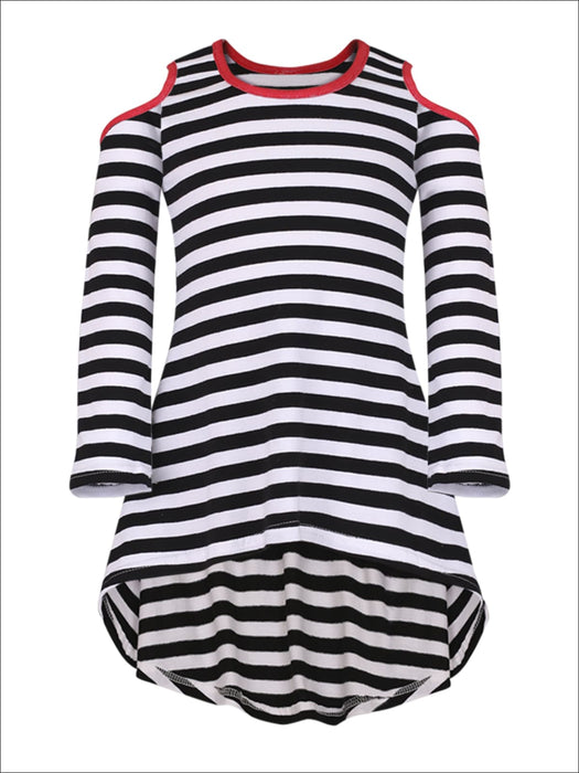 Mia Belle Girls Mommy and Me Striped Together Hi-Lo Tunic