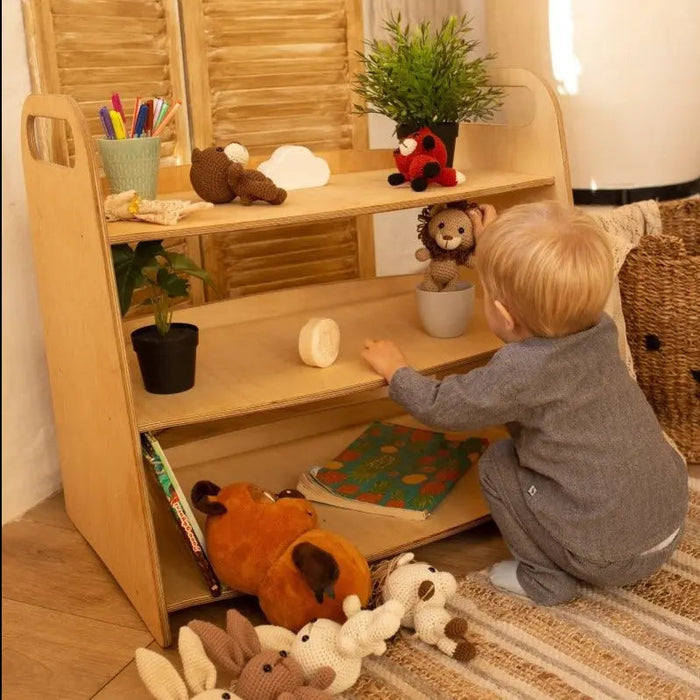 Goodevas Montessori Wooden Toy Shelf
