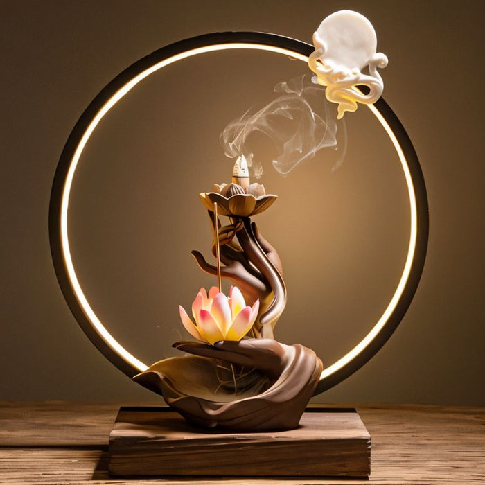 Residence Supply Moonlit Incense Burner Table Lamp