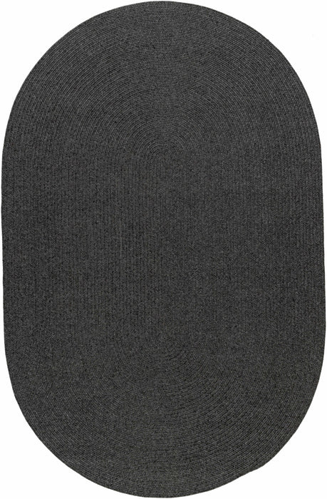 Hauteloom Black Braided Faux Jute Rug