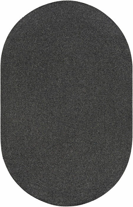 Hauteloom Black Braided Faux Jute Rug