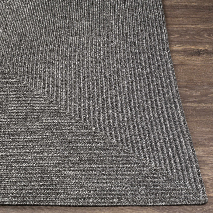 Hauteloom Black Braided Faux Jute Rug