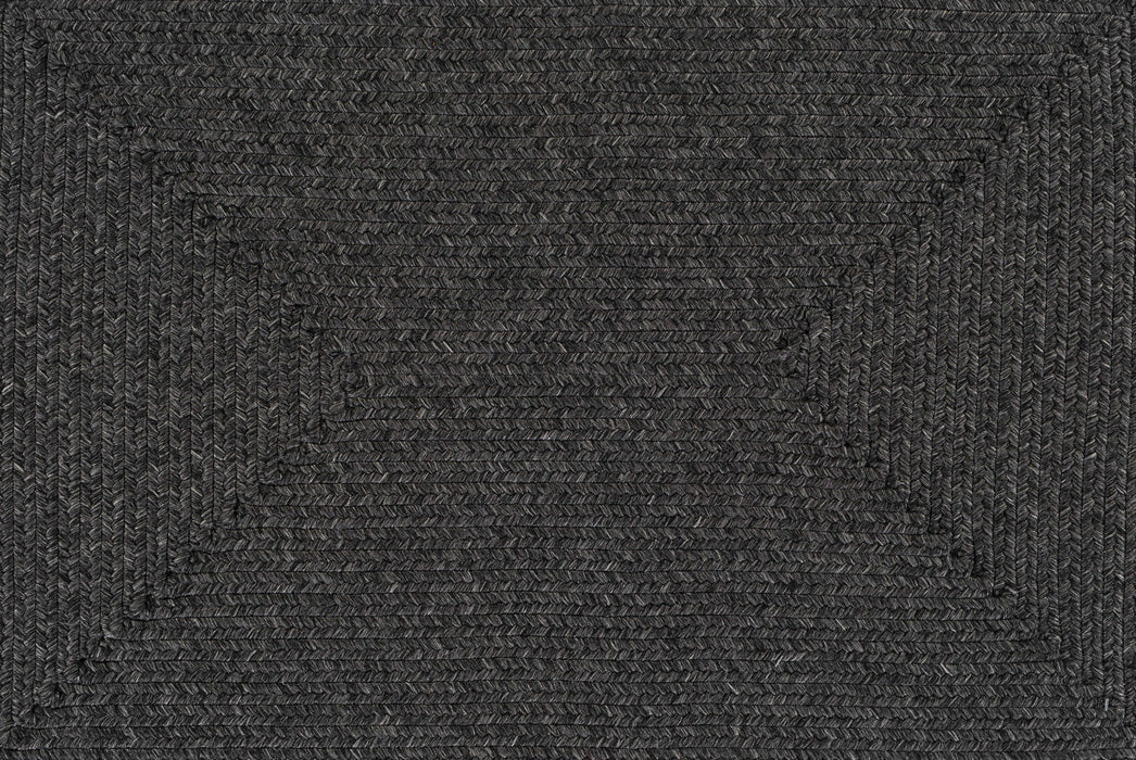 Hauteloom Black Braided Faux Jute Rug